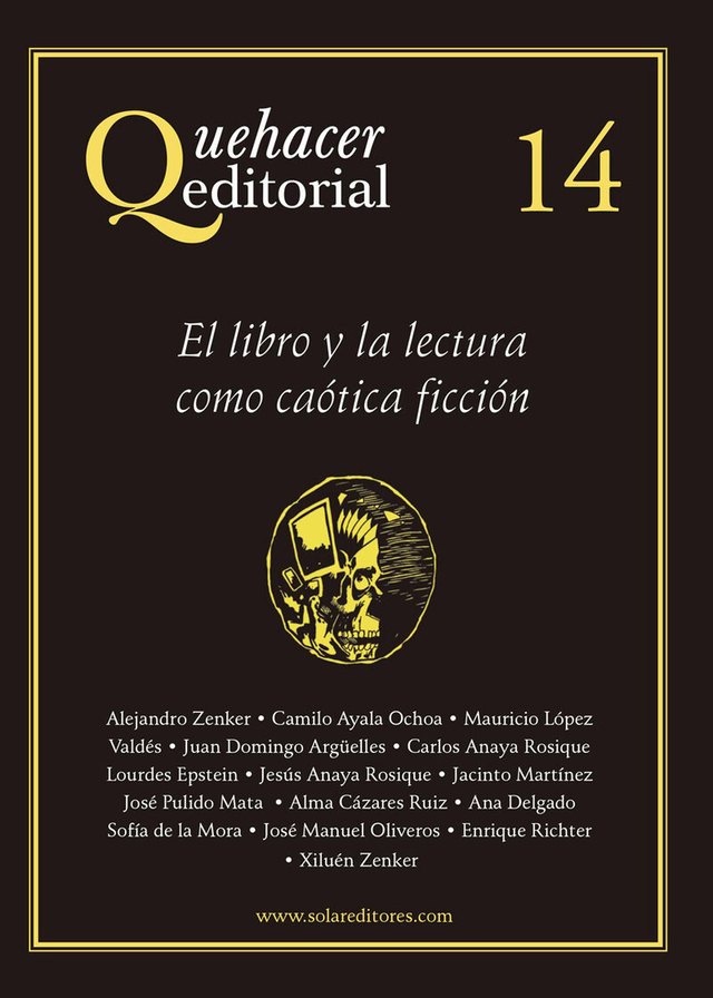 Portada del número 14 de Quehacer Editorial: El libro y la lectura como caótica ficción