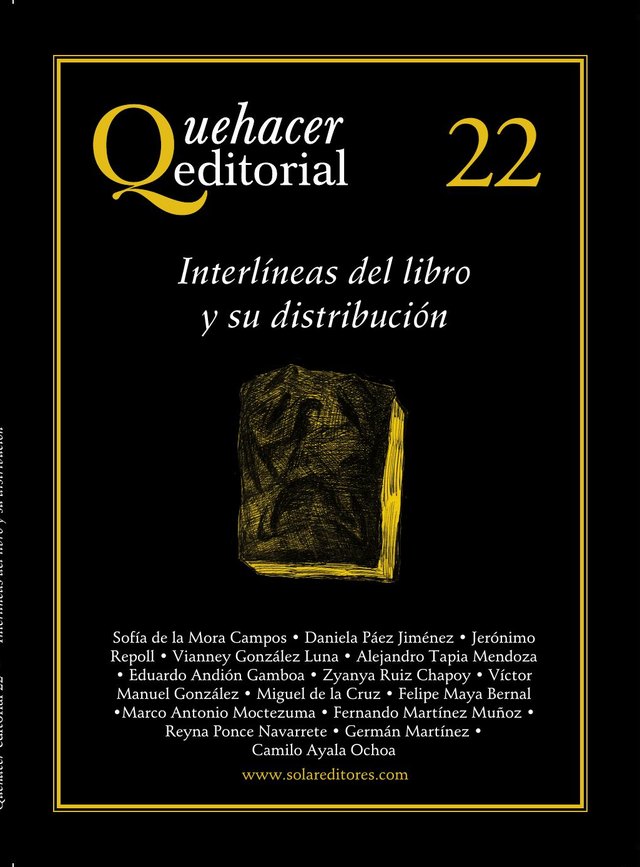Portada del número 22 de Quehacer Editorial: Interlíneas del libro y su distribución